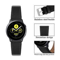 BStrap Leather Italy remienok na Samsung Galaxy Watch Active 2 40/44mm, black