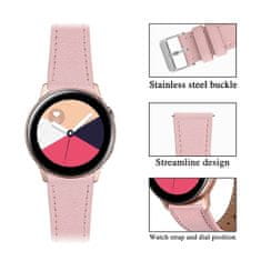 BStrap Leather Italy remienok na Samsung Galaxy Watch Active 2 40/44mm, pink