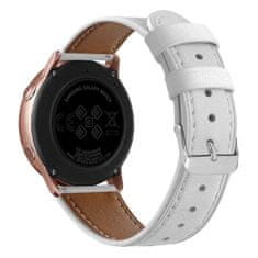 BStrap Leather Italy remienok na Samsung Galaxy Watch Active 2 40/44mm, white