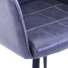 Vidaxl Jedálenské stoličky 6 ks, sivé, umelý semiš