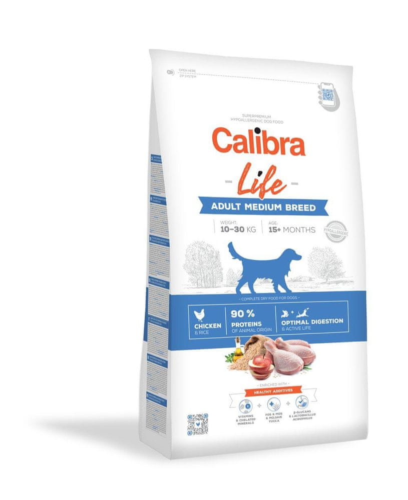 Calibra Dog Life Adult Medium Breed Chicken 2,5 kg