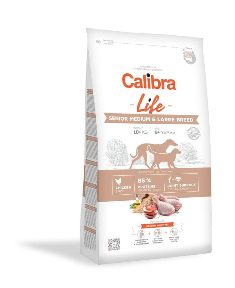 Calibra Dog Life Senior Medium & Large Chicken 12 kg