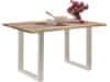 Jedálenský stôl Melina, 140 cm, masívny agát/biela