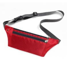 MG Ultimate Running Belt bežecký opasok s otvorom pre slúchadlá, červený