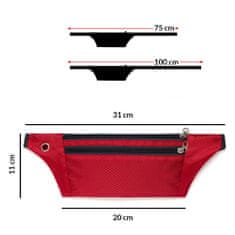 MG Ultimate Running Belt bežecký opasok s otvorom pre slúchadlá, zelený