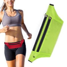 MG Ultimate Running Belt bežecký opasok s otvorom pre slúchadlá, zelený