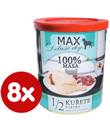 FALCO MAX deluxe 1/2 kurčaťa s pečeňou 8 x 800 g