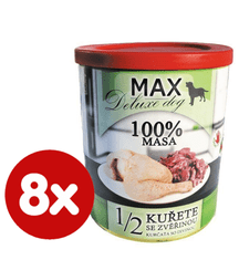 FALCO MAX deluxe 1/2 kurčaťa s divinou 8 x 800 g