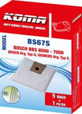 KOMA BS67S - Sada 25 ks vreciek do vysávača Bosch Typ G