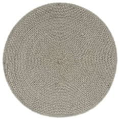 Vidaxl Prestierania 6 ks sivé 38 cm bavlnené okrúhle