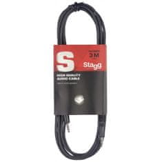 Stagg SAC3MPS, kábel stereo mini JACK/stereo mini JACK, 3m