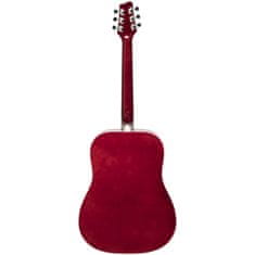 Stagg SA20D RED, akustická gitara typu Dreadnought