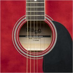 Stagg SA20D RED, akustická gitara typu Dreadnought