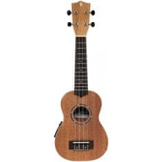 Stagg US-30 E, elektroakustické sopránovej ukulele s puzdrom