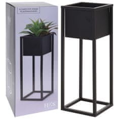Petromila vidaXL H&S Collection Kvetináč na stojane kovový čierny 60 cm