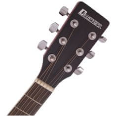 Dimavery JK-510, elektroakustická gitara typu Dreadnought, červená