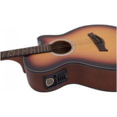 Dimavery AW-400, elektroakustická gitara typu Folk, sunburst