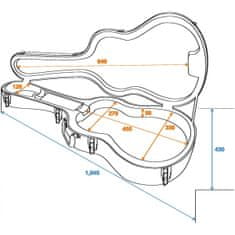 Dimavery ABS kufor pre el. gitary LP / SG