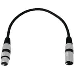 Omnitronic XLR Kábel 3-pin 0,2m bk