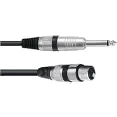 Omnitronic Kábel ACX-09 XLR samica - Jack 6,3 mono, 0,9 m