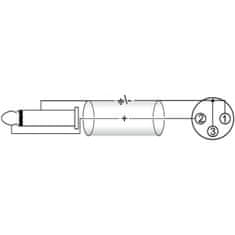 Omnitronic Kábel ACX-20 XLR samice - Jack 6,3 mono, 2 m