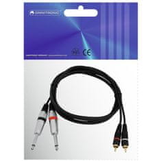 Omnitronic Kabel KC2-15 2x Jack 6,3 mono --2x RCA, 1,5 m