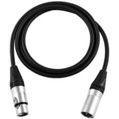 kábel mikrofónny XLR-10, XLR/XLR, 1m