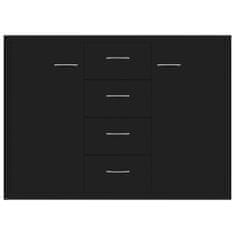Vidaxl Komoda, čierna 88x30x65 cm, kompozitné drevo