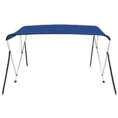 Vidaxl Strieška Bimini s 3 oblúkmi, modrá 183x196x137 cm