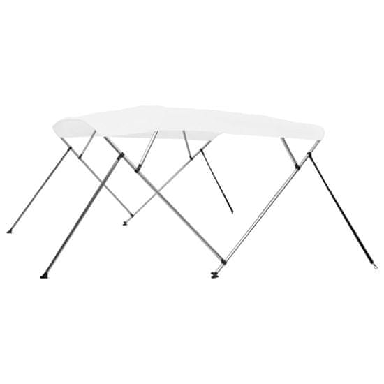 Vidaxl Strieška Bimini so 4 oblúkmi, biela 243x180x137 cm