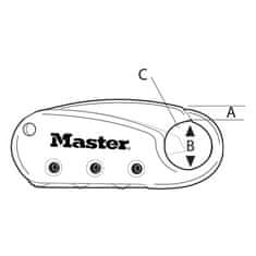 MasterLock Karabína s navíjacím káblom 1551EURDBLK