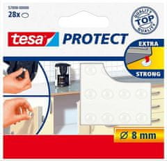 Tesa Protišmykové ochranné podložky "Protect 57898", transparentné, 8 mm