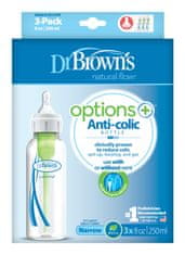 Dr.Brown´s Fľaša antikolik Options + úzka 3 x 250 ml plast