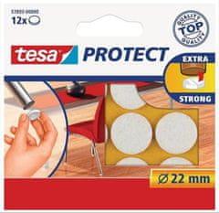 Tesa Plstené samolepiace podložky "Protect 57893", biela, 22 mm