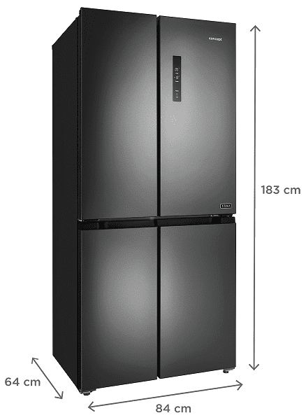 Americká chladnička Concept LA8383ds Ideálne rozmery