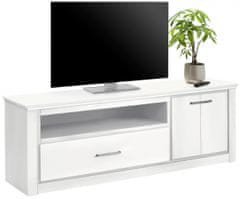 Danish Style Tv stolík Cali, 160 cm, biela
