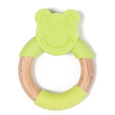 Bo Jungle hryzátko B-TEETHER ANIMAL WOOD Green Frog