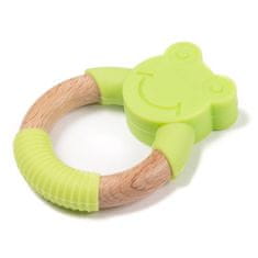 Bo Jungle hryzátko B-TEETHER ANIMAL WOOD Green Frog