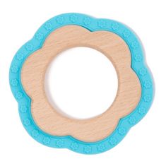 Bo Jungle hryzátko B-TEETHER FLOWER WOOD Blue