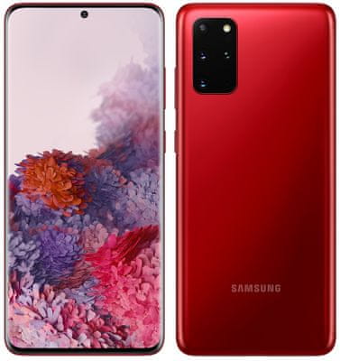 Samsung Galaxy S20+, dynamic AMOLED displej 120 Hz, HDR10+, Exynos 990, štvornásobný ultraširokouhlý fotoaparát, 3D TOF kamera, teleobjektív, rýchle nabíjanie, rýchle bezdrôtové nabíjanie, reverzné dobíjanie, ultrsonická čítačka odtlačkov prstov v displeji, veľká kapacita batérie