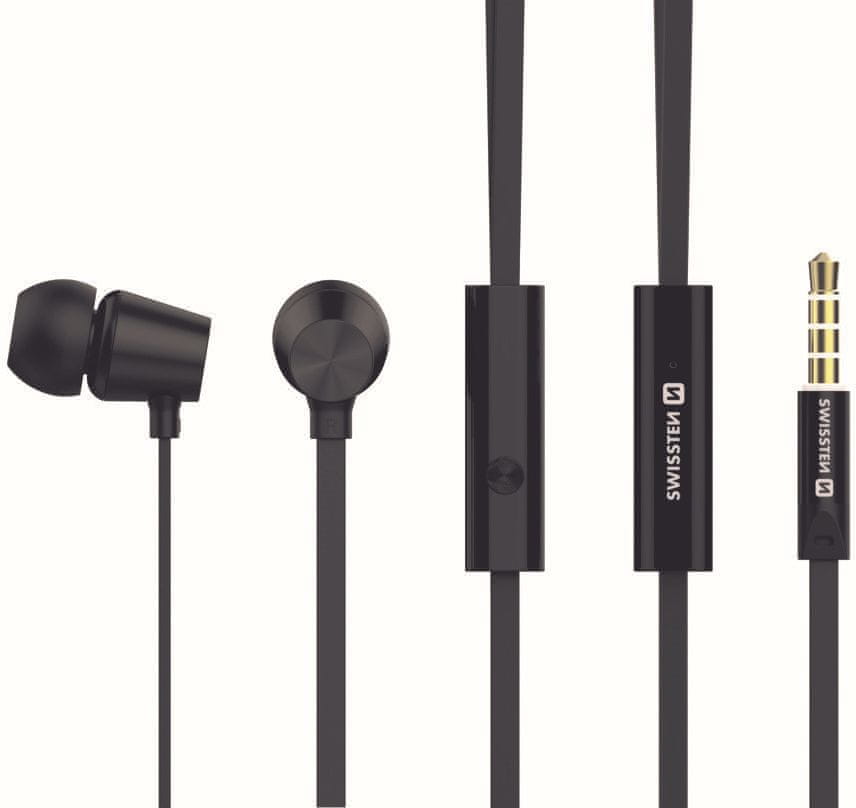 SWISSTEN Earbuds Dynamic YS500, čierna