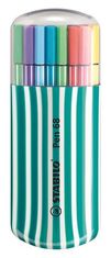 Stabilo Fixy "Pen 68 Zebrui", 20 rôznych farieb, sada, 1 mm, tyrkysové puzdro