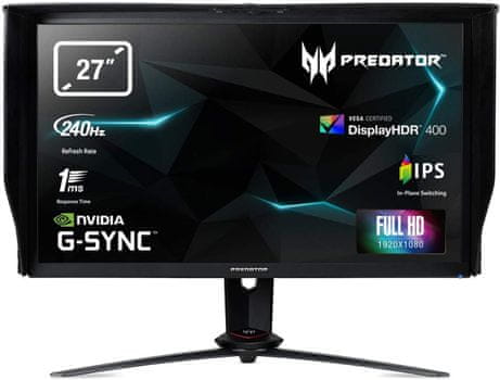 herný monitor Acer Predator XB273GXbmiiprzx (UM.HX3EE.X07) široké pozorovacie uhly verné farby ultra hd acer vision care blue light reduction flicker reduction hdmi ochrana zraku vstavané reproduktory