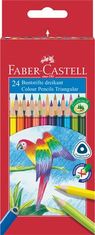 Faber-Castell Farebné pastelky "Parrot", 24 farieb, trojhranné, 116544