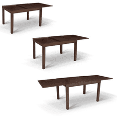 KONDELA Jedálenský stôl, rozkladacia, wenge, 120-240x90 cm, FARO