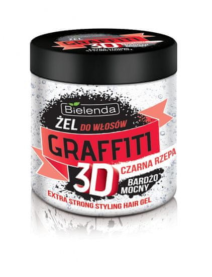 Bielenda GRAFFITI 3D Strong Čierna repa gél na vlasy 250g