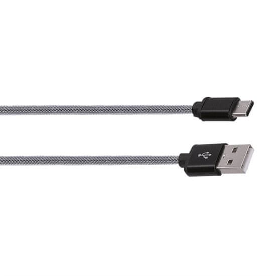 Solight USB-C kábel, USB 2.0 A konektor - USB-C 3.1 konektor, blister, 1m