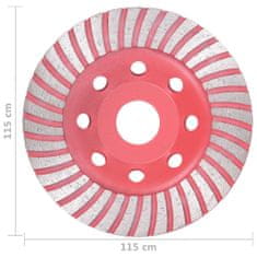 Vidaxl Diamantový brúsny kotúč s turbom 115 mm