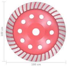 Vidaxl Diamantový brúsny kotúč s turbom 180 mm