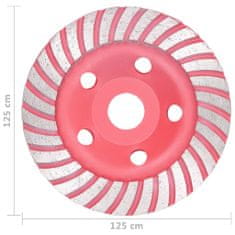 Vidaxl Diamantový brúsny kotúč s turbom 125 mm